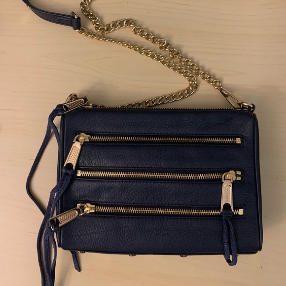 Rebecca minkoff navy three zip crossbody bag - Picture 4 of 9